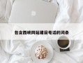 乐山包含西峡网站建设电话的词条